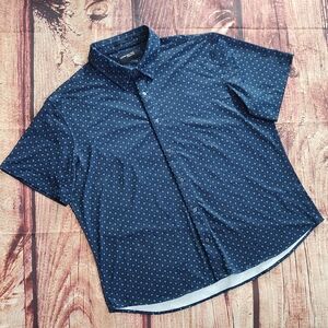 Jachs Tribeca Mens Navy Poly Print Four Way Stretch